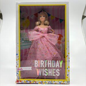 Barbie Signature Birthday Wishes Doll Pink Dress Box Damage